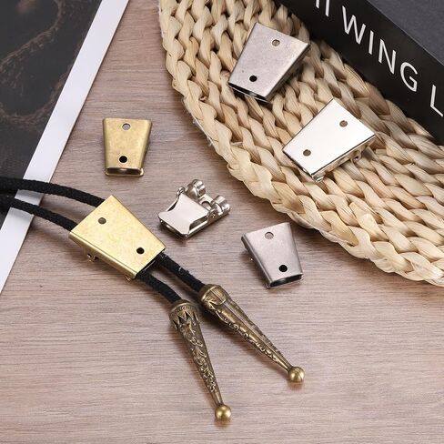 PATIKIL 9 Pcs Iron Bolo Tie Clasp, Blank Bolo Tie Buckle Accessories Slider Clasp Replacement for DIY Craft Making Bag Leather Handbags, 0.9"x0.7", Bronze in Kuwait