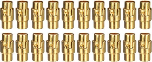 HARFINGTON 20pcs Leather Cord End Clasp 3mm Hole Magnetic Cord End Caps Closures Leather Bracelet Buckle for Jewelry Making DIY Supplies Crafts, Gold Tone in Kuwait