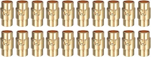 HARFINGTON 20pcs Leather Cord End Clasp 3mm Hole Magnetic Cord End Caps Closures Leather Bracelet Buckle for Jewelry Making DIY Supplies Crafts, Gold Tone in Kuwait