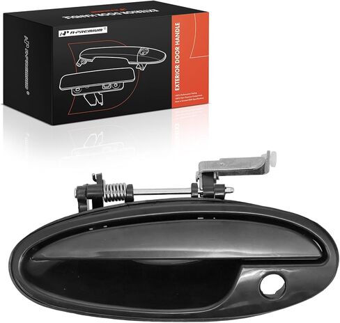 A-Premium Front Left Driver Side Exterior Door Handle Compatible with Buick Lesabre 2000-2005 & Oldsmobile Aurora 2001-2003 & Pontiac Bonneville 2000-2005, Smooth Black, Replace# 25698962 in Kuwait