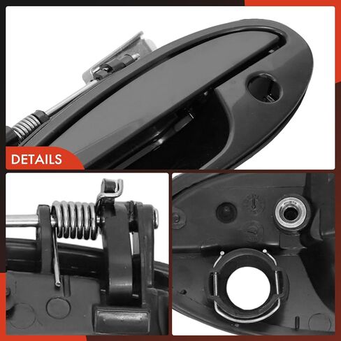 A-Premium Front Left Driver Side Exterior Door Handle Compatible with Buick Lesabre 2000-2005 & Oldsmobile Aurora 2001-2003 & Pontiac Bonneville 2000-2005, Smooth Black, Replace# 25698962 in Kuwait
