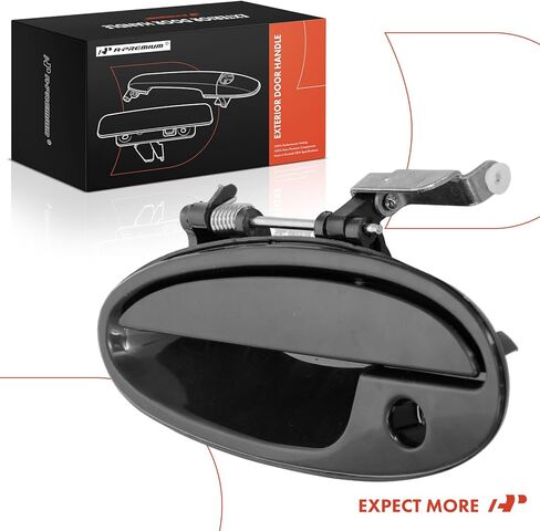 A-Premium Front Left Driver Side Exterior Door Handle Compatible with Buick Lesabre 2000-2005 & Oldsmobile Aurora 2001-2003 & Pontiac Bonneville 2000-2005, Smooth Black, Replace# 25698962 in Kuwait