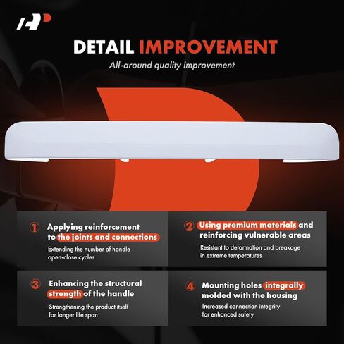 A-Premium Tailgate Liftgate Handle Garnish - Compatible with Scion xB 2004 2005 2006, White 040, Plastic, Replace# 76811-52122-A, 7681152122A in Kuwait