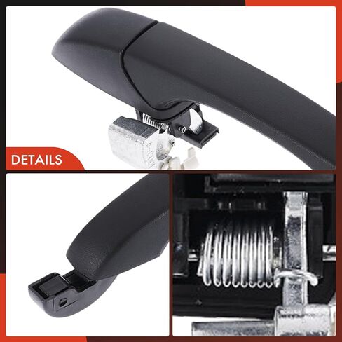 A-Premium Front or Rear Passenger Side Exterior Door Handle Compatible with Dodge Grand Caravan, Journey, Avenger & Chrysler Town & Country, 200, Sebring & Volkswagen Routan & Ram C/V, Textured Black in Kuwait