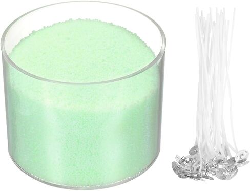 MECCANIXITY Pearled Sand Candles with 50 Pcs Wicks 21Oz / 600g Candle Beads Refillable Powder Sand Wax Making Kit for Thanksgiving Christmas Wedding Party DIY Home Crafts, Brown in Kuwait
