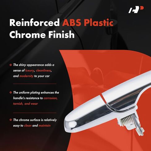 A-Premium Rear Left Driver Side Exterior Door Handle Compatible with Chevrolet Impala 2006-2013, Impala Limited 2014-2016 & Buick Allure Lacrosse 2005-2009, Chrome in Kuwait