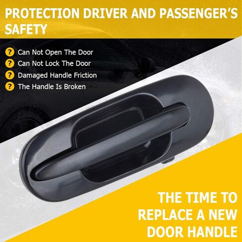 OCPTY Door Handle Exterior Rear Passenger Right Side Replacement fit 1997-2001 for Honda for CR-V Outside Door Handle Black in Kuwait