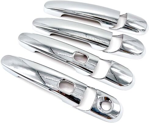 Triple Chrome Plated Door Handle Covers Compatible with 2010-2019 Taurus (with 2 Smart Buttons Cutout) in Saudi Arabia