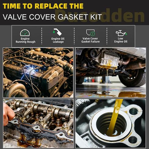 Engine Valve Cover Gasket Set Compatible with 2010-2014 for Volkswagen Golf Beetle Jetta Passat Rabbit 2.5L Replaces VS50735R in Saudi Arabia