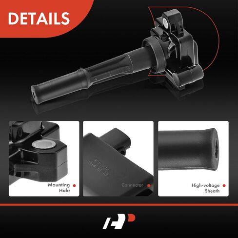 A-Premium Engine Ignition Coil Pack Compatible with Toyota Tacoma 1995-2004, Tundra 1996-2002, T100 1995-1998, 4Runner 1996-2002, V6 3.4L, Replace# 9091902212, UF-156 in Kuwait
