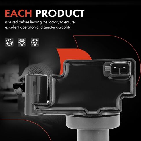 A-Premium Engine Ignition Coil Pack Compatible with Toyota Tacoma 1995-2004, Tundra 1996-2002, T100 1995-1998, 4Runner 1996-2002, V6 3.4L, Replace# 9091902212, UF-156 in Kuwait