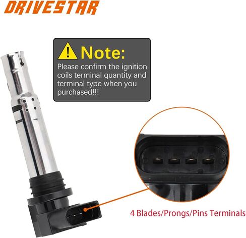 حزمة ملف الإشعال UF691 متوافقة مع 2011-2013 Audi A1 1.4L 2008-2012 A3 1.4L 1993 Volkswagen Golf 2.0L استبدال # 0986221023 CE20030-12B1 CE2003012B1 DMB807 in Kuwait