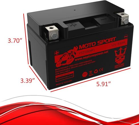 نبتون YTZ10S بطارية بديلة لياماها 350 YFM35R رابتور 2004-2012 in Kuwait