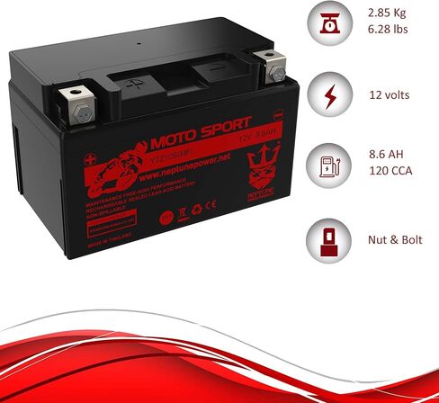 نبتون YTZ10S بطارية بديلة لياماها 350 YFM35R رابتور 2004-2012 in Kuwait