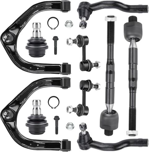 10PCS Front Upper Control Arm with Ball Joint for Infiniti QX80 2014-2019, QX56 2004-2013, for Nissan Armada 05-15 17-19, Titan 04-15, Sway Bar Inner Outer Tie Rod End Suspension Kit K620650 K620649 in Kuwait