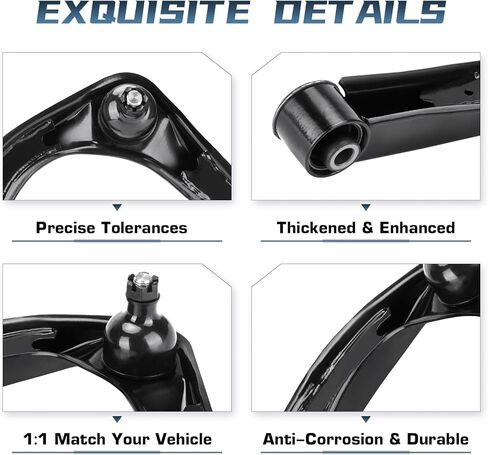 10PCS Front Upper Control Arm with Ball Joint for Infiniti QX80 2014-2019, QX56 2004-2013, for Nissan Armada 05-15 17-19, Titan 04-15, Sway Bar Inner Outer Tie Rod End Suspension Kit K620650 K620649 in Kuwait