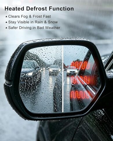 Glass Mirror with Heated Fit for Honda CR-V 2012-2016 HR-V 2016-2022, Left Driver Side Mirror Replaces 76203T0AC01 76203T7W306 in Saudi Arabia