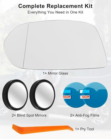 Glass Mirror with Heated Fit for Honda CR-V 2012-2016 HR-V 2016-2022, Left Driver Side Mirror Replaces 76203T0AC01 76203T7W306 in Saudi Arabia