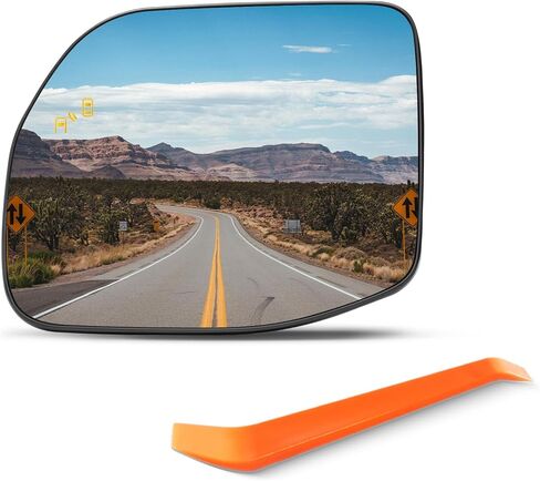 Heated Driver Side Mirror Compatible with Ford Maverick 2022-2026, Left Side Mirror Replacement Glass with Back Plate in Kuwait
