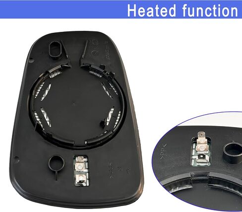 Passenger Side Heated Mirror Glass Compatible with Honda Accord 2003-2007 Right Side View Heated Convex Mirror with Rear Holder 76203-SDC-N01 in Saudi Arabia