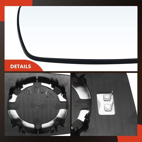 A-Premium Left Driver Side Mirror Glass with Backing Plate Compatible with Hyundai Sonata 2011 2012 2013 2014 - Exterior Side View Flat Mirror with Power Heated, without Auto-Dimming Function in Kuwait