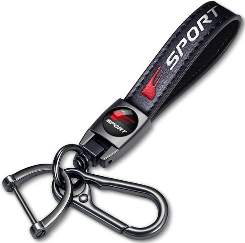 leather car keychain set for Lexus F Sport men and women family present keychain key ring lanyard accessories (black) in Kuwait