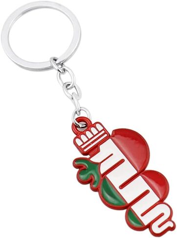 3D Snake Emblem Metal Keychain Fit For Alfa Romeo Stelvio Giulia Giulietta Mito GT Key Ring Gift (Red) in Kuwait