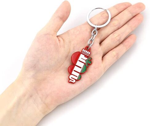 3D Snake Emblem Metal Keychain Fit For Alfa Romeo Stelvio Giulia Giulietta Mito GT Key Ring Gift (Red) in Kuwait