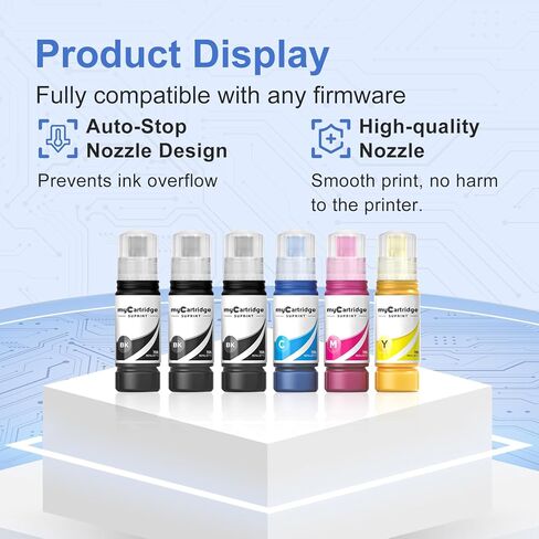 Compatible for 522 Ink Refill Bottles Replacement for Ink 522 Ultra High Capacity Black Cyan Magenta Yellow Works with EcoTank ET-2400 2720 2800 2803 2840 4700 4800 4810 Printer (6 Bottles) in Kuwait