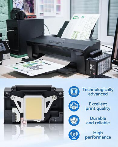 2026 Upgrade L1800 DTF Printhead Replacement for Epson L1800 DTF Printer, 6 Colored High Performance Print Head for L1800 L1800D R1390 R1400 R1430 R1500W R260 R270 R330 Printers, Easy Installation in Saudi Arabia