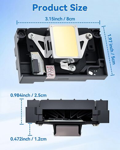 2026 Upgrade L1800 DTF Printhead Replacement for Epson L1800 DTF Printer, 6 Colored High Performance Print Head for L1800 L1800D R1390 R1400 R1430 R1500W R260 R270 R330 Printers, Easy Installation in Saudi Arabia