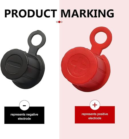 WZP 4PCS Car Battery Terminal Covers, Top Post Plastic Battery Post Caps with Washers, Universal Positive & Negative Battery Terminal Insulator Protector for SUV, Sedan, Truck (Black/Red) in Saudi Arabia