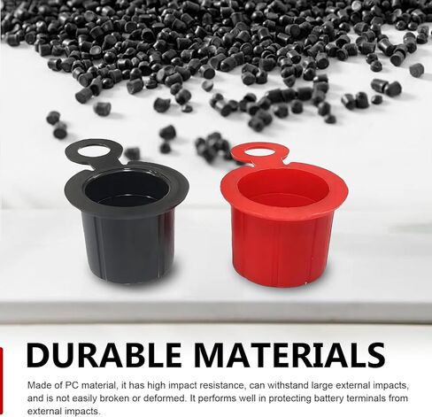 WZP 4PCS Car Battery Terminal Covers, Top Post Plastic Battery Post Caps with Washers, Universal Positive & Negative Battery Terminal Insulator Protector for SUV, Sedan, Truck (Black/Red) in Saudi Arabia