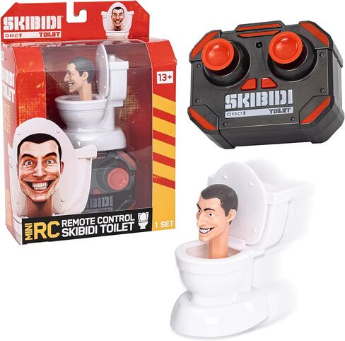 Skibidi Toilet Mini RC، إحساس الرسوم المتحركة على YouTube، شخصية رأس المرحاض مقاس 3.5 بوصة للتحكم عن بعد، سلعة المرحاض Skibidi المرخصة رسميًا in Kuwait