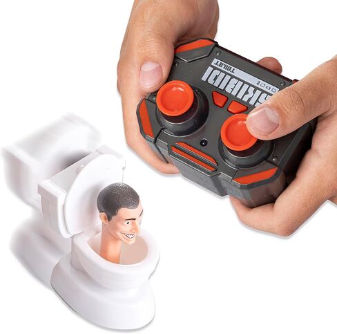 Skibidi Toilet Mini RC، إحساس الرسوم المتحركة على YouTube، شخصية رأس المرحاض مقاس 3.5 بوصة للتحكم عن بعد، سلعة المرحاض Skibidi المرخصة رسميًا in Kuwait