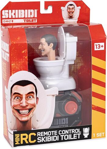 Skibidi Toilet Mini RC، إحساس الرسوم المتحركة على YouTube، شخصية رأس المرحاض مقاس 3.5 بوصة للتحكم عن بعد، سلعة المرحاض Skibidi المرخصة رسميًا in Kuwait
