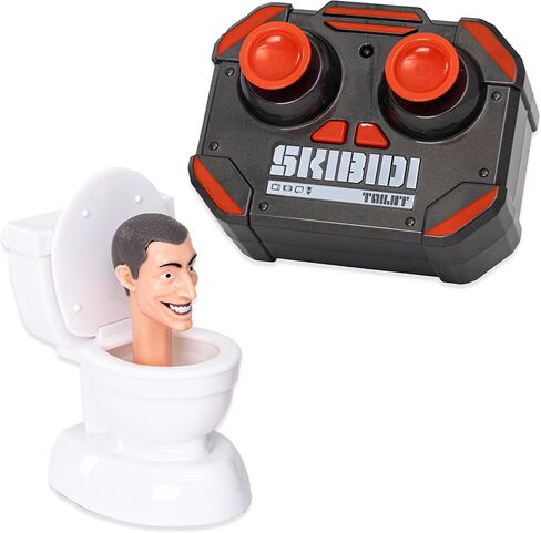 Skibidi Toilet Mini RC، إحساس الرسوم المتحركة على YouTube، شخصية رأس المرحاض مقاس 3.5 بوصة للتحكم عن بعد، سلعة المرحاض Skibidi المرخصة رسميًا in Kuwait