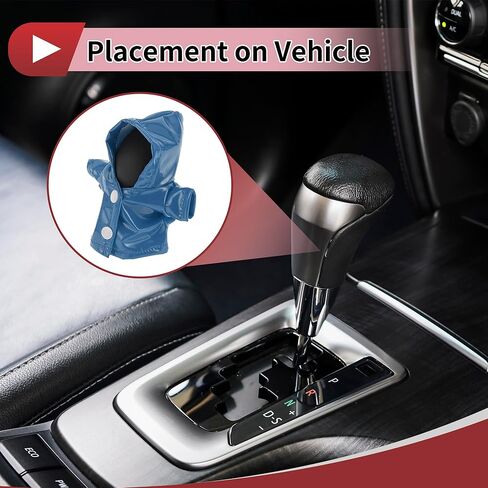 1 Pc Gear Shift Knob Cover Stick Shifting Handle Protector Hoodie Style Blue Faux Leather in Kuwait