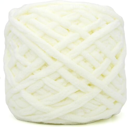 Chunky Velvet Chenille Yarn for Crocheting Velvet Fluffy Plush Thick Bulky Chunky Chenille Velvet Soft Baby Blanket Yarn for Crocheting Hand Knitting 100g(Khaki) in Saudi Arabia