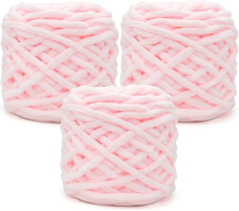 Chunky Velvet Chenille Yarn for Crocheting Velvet Fluffy Plush Thick Bulky Chunky Chenille Velvet Soft Baby Blanket Yarn for Crocheting Hand Knitting 100g(Khaki) in Saudi Arabia