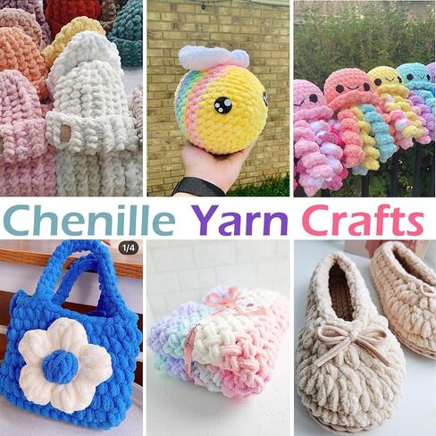 Chunky Velvet Chenille Yarn for Crocheting Velvet Fluffy Plush Thick Bulky Chunky Chenille Velvet Soft Baby Blanket Yarn for Crocheting Hand Knitting 100g(Khaki) in Saudi Arabia