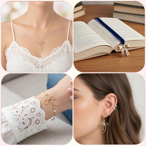 40 Pcs Gold Alloy Bowknot Charms Cute Mini Bowknot Dangle Charms Bow Bow Pendant Charm for DIY Christmas Decorate, Crafts Supplies, Necklace in Kuwait