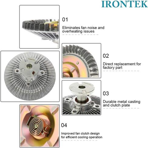 IRONTEK 2739 Engine Cooling Fan Clutch fits CHEVROLET 1988-94 ASTRO, 1995 BLAZER, 1994-95 LLV, 1994 S10 BLAZER, 1994-96 S10 PICKUP, for GMC 1994-95 JIMMY, 1988-94 SAFARI, 1994-96 SONOMA 22073413 in Kuwait