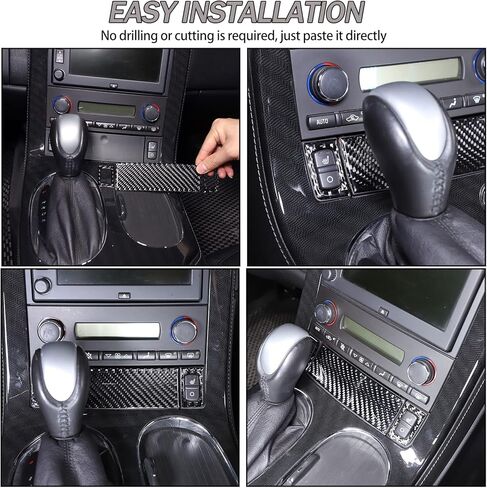 Lcojicep Car Interior Panel Trim Sticker Compatible with Corvette C6 Z06 ZR1 2005-2013 Real Carbon Fiber Interior Decorative Protective Cover Accessories (Seat Heating Button Panel A) in Kuwait