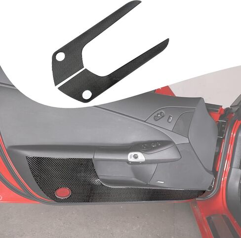 Lcojicep Car Interior Panel Trim Sticker Compatible with Corvette C6 Z06 ZR1 2005-2013 Real Carbon Fiber Interior Decorative Protective Cover Accessories (Seat Heating Button Panel A) in Kuwait