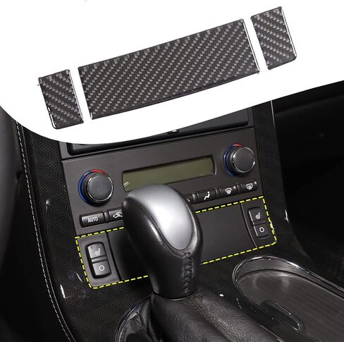 Lcojicep Car Interior Panel Trim Sticker Compatible with Corvette C6 Z06 ZR1 2005-2013 Real Carbon Fiber Interior Decorative Protective Cover Accessories (Seat Heating Button Panel A) in Kuwait