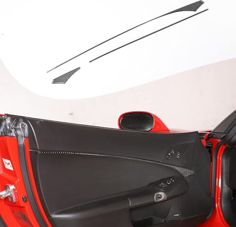 Lcojicep Car Interior Panel Trim Sticker Compatible with Corvette C6 Z06 ZR1 2005-2013 Real Carbon Fiber Interior Decorative Protective Cover Accessories (Seat Heating Button Panel A) in Kuwait