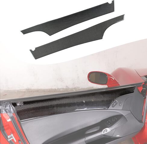 Lcojicep Car Interior Panel Trim Sticker Compatible with Corvette C6 Z06 ZR1 2005-2013 Real Carbon Fiber Interior Decorative Protective Cover Accessories (Seat Heating Button Panel A) in Kuwait