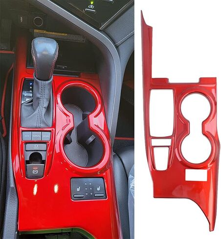 LEXLEY Gear Shift Frame Console Panel Trims Cover Cup Holder Decor Decal Compatible with Toyota Camry XLE/XSE 2018 2019 2020 2021 2022 2023 2024,Not Fit LE SE -Carbon Fiber Black in Kuwait