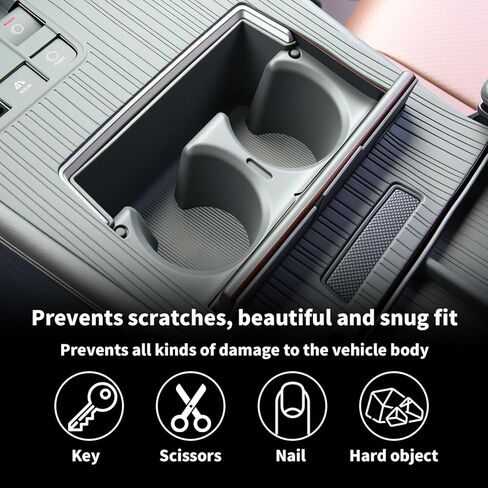 Center Console Cup Holder Insert for Sienna 2021 2022 2023 2024 2025 2026 Upgraded Organizer TPE Cup Holder for Sienna Interior Accessories in Saudi Arabia